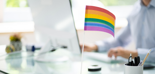Pride flag in the workplace