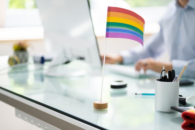 Pride flag in the workplace